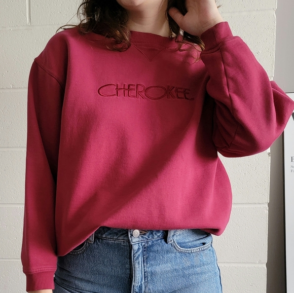 Cherokee Vintage Red Sweatshirt Embroidered - Picture 6 of 6